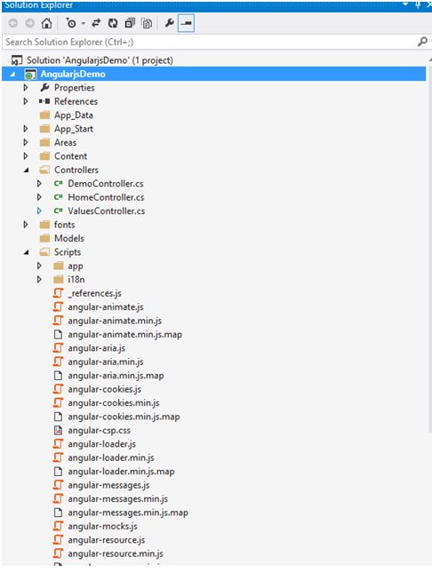 Install Angular from the nugget package
